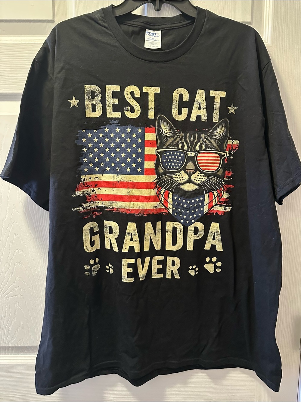 Best Cat Grandpa Ever T-Shirt - Black